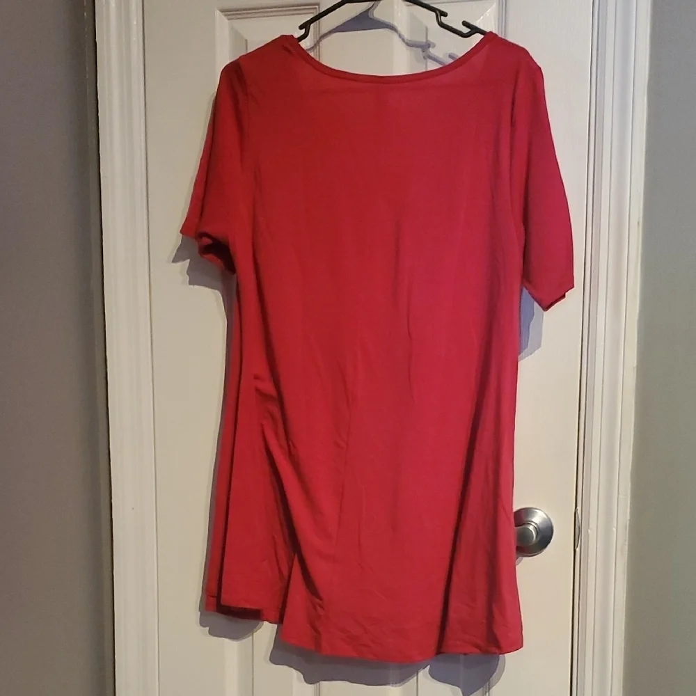 LuLaRoe Cherry Red Short Sleeve Top